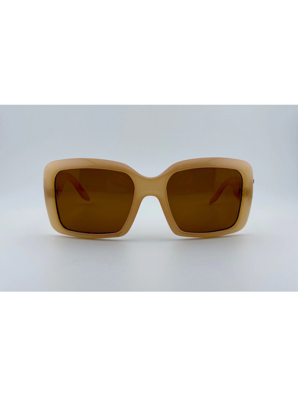 Dior Oversized Square Sunglasses in Beige with Brown Lenses